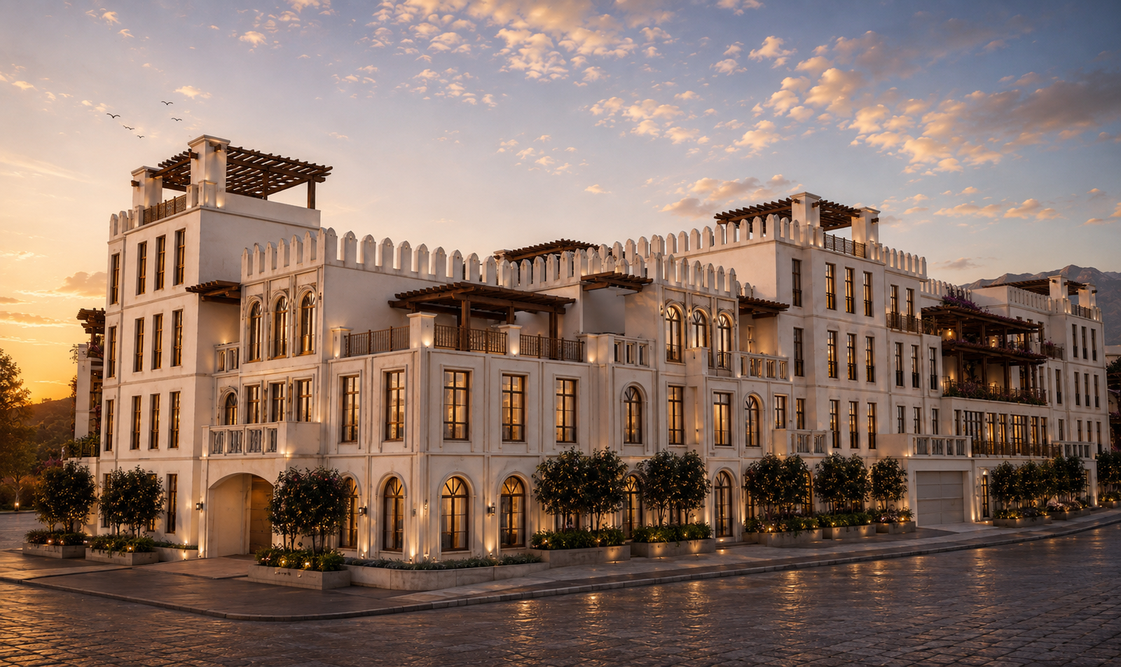 Architectural detail visualization of Serene Mall