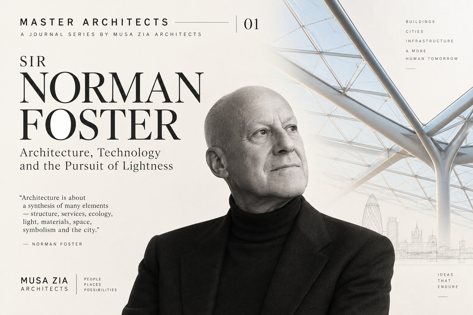 Sir Norman Foster — Master Architects #01 by Musa Zia Architects