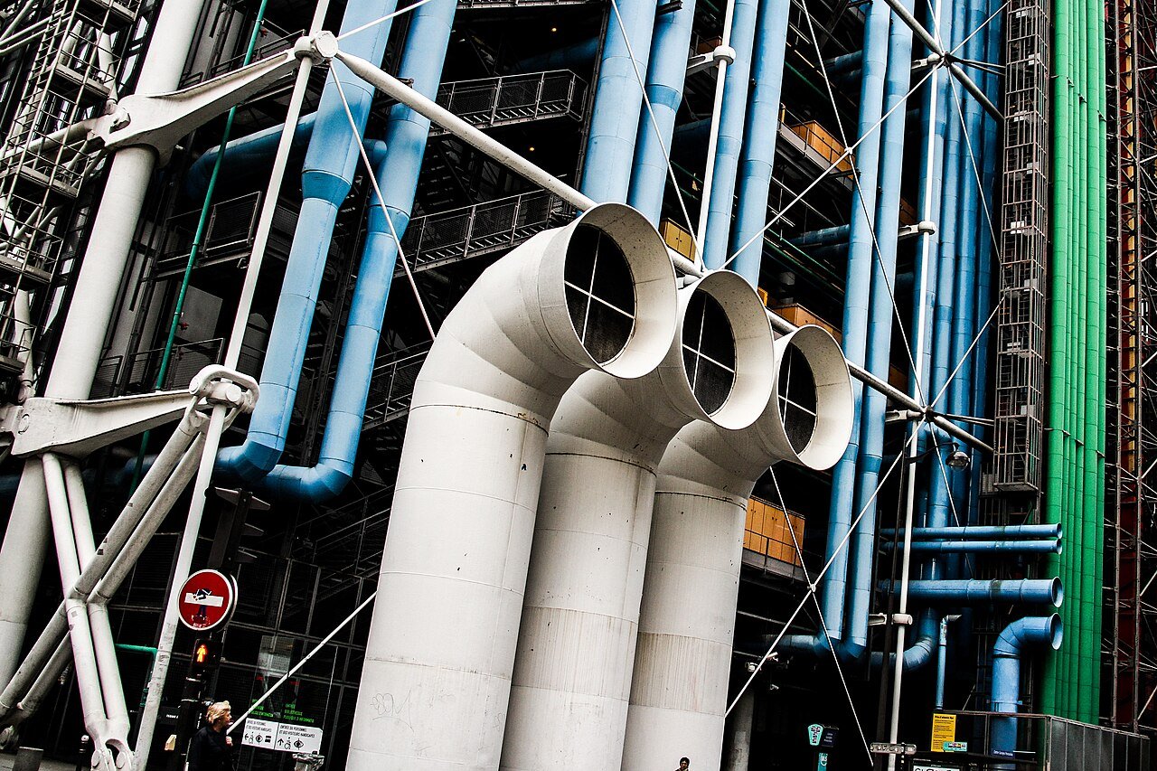 Centre Pompidou in Paris, designed by Renzo Piano and Richard Rogers